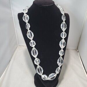 Banana Republic clear, multi-faceted beads necklace